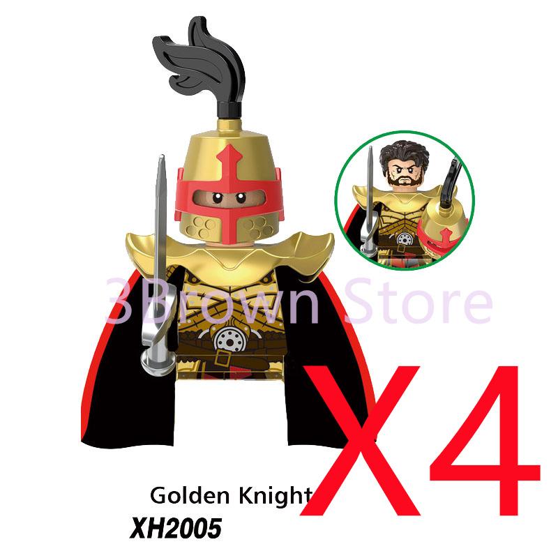 MOC Medieval Building Blocks Castle Knights Army Soldiers Warrior Accessories Warhorse Helmets Shields Armor Toy Gifts S036 DIY