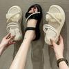 Internet Celebrity Slippers Wear Summer Women 2025 New Pearl Fairy Wind Two Wear Thick-soled Small Fragrant Beach Sandals