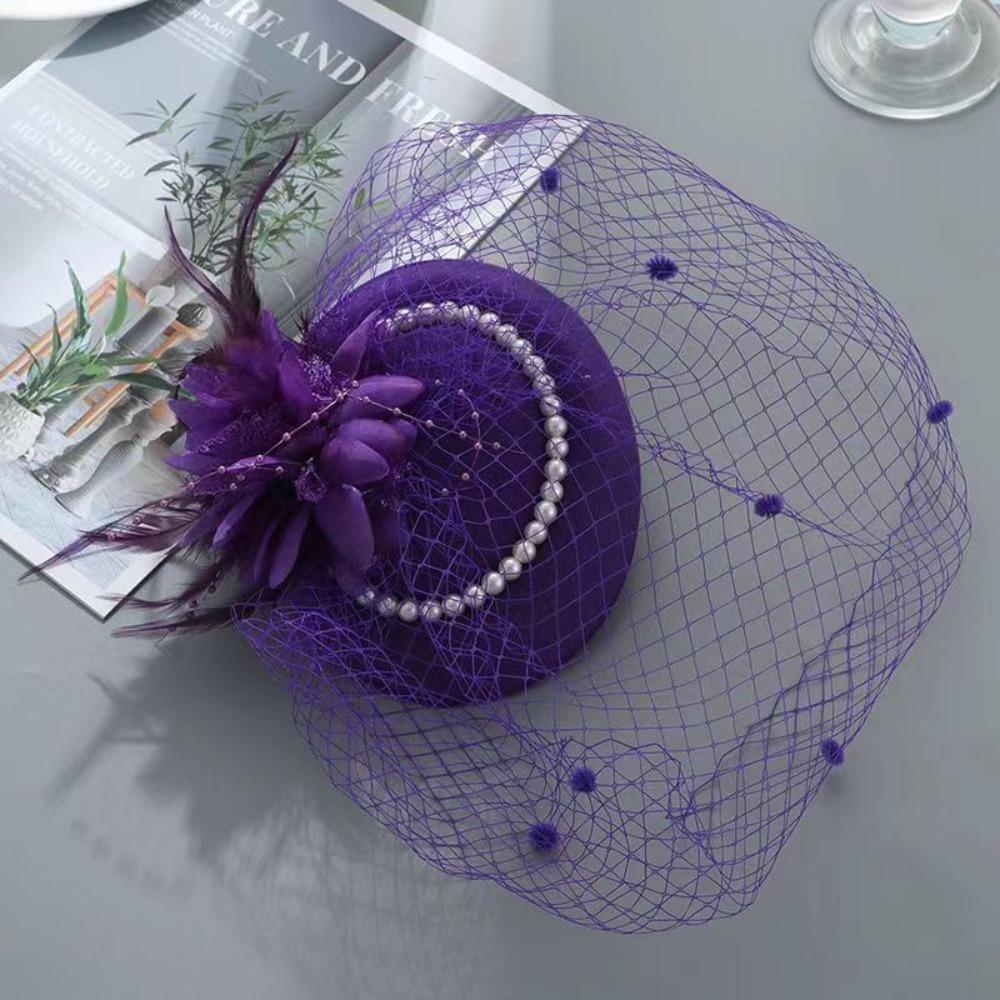 Fascinator Elegant Retro Birdcage Veil Hat Black Veil Top Hair Accessories Bridal Face Veils