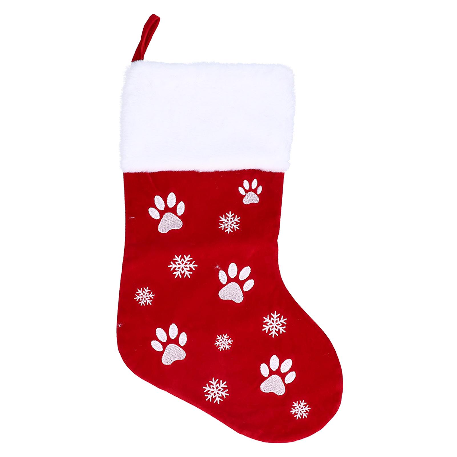 

Christmas Stocking Gift Bag Xmas Tree Hanging Pendant Craft for Home Party Decorative Ornament