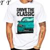 90's Men Short Sleeve Drive The Classic Del Sol CRX Early Model T-Shirt Boy Hip Hop White Casual Tees Retro Mans Sport Race Tops