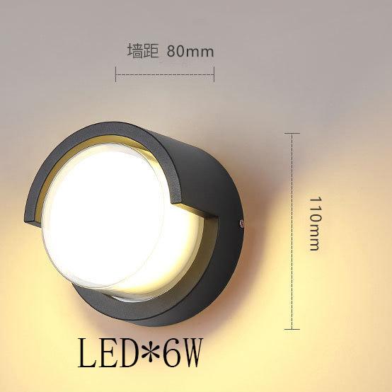 Hot Sale Good Quality Black Bedroom Bedside Wall Lamp Living Room Outdoor Waterproof LED Acrylic Ceiling Column Light