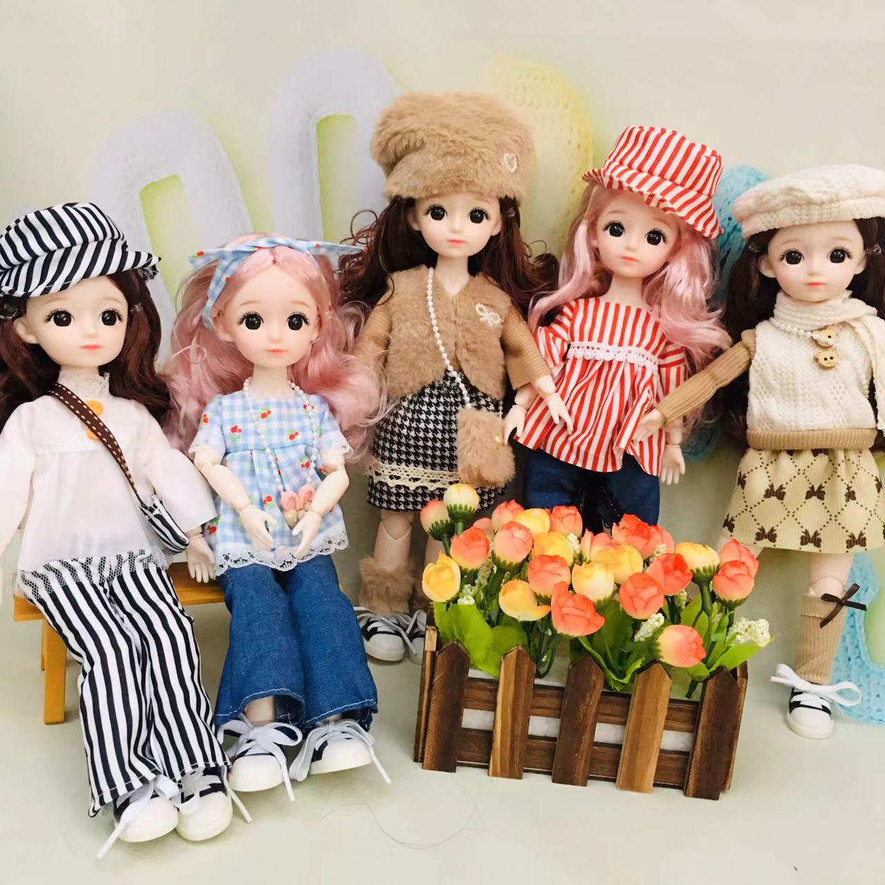 

30cm Doll with Clothing Set: Top, Skirt, Hat, and Accessories. Without music