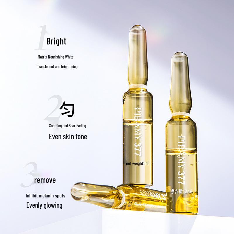 377 Whitening Anti-Oxidant Spot Lightening Essence - 28 Ampoules for Freckle Removal and Skin Brightening