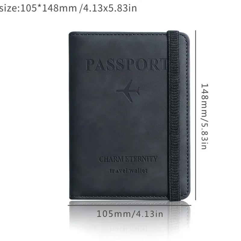 

Дорожная обложка для паспорта, женский кошелек, держатель для паспорта с блокировкой RFID чёрный