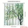 Green Tree Leaf Shower Curtain Machine Washable All Season Waterproof Privacy Protection Nature Design Modern Elevate Your Space