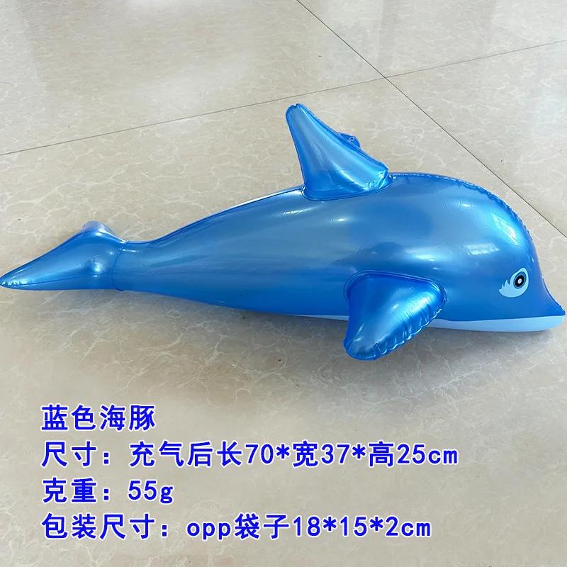 Inflatable Dolphin Rainbow Inflatable Toy Inflate Pool Beach Birthday Party Decoration Float Water Sports Inflatable Toy