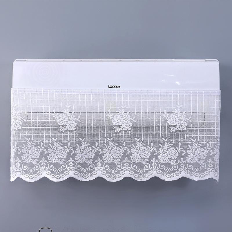 Boho Air Conditioner Wind Shield Curtain, Magic Tape Anti-Straight Blow Lace Cover, Removable No Need To Take When Running AC for Home Maternity Use