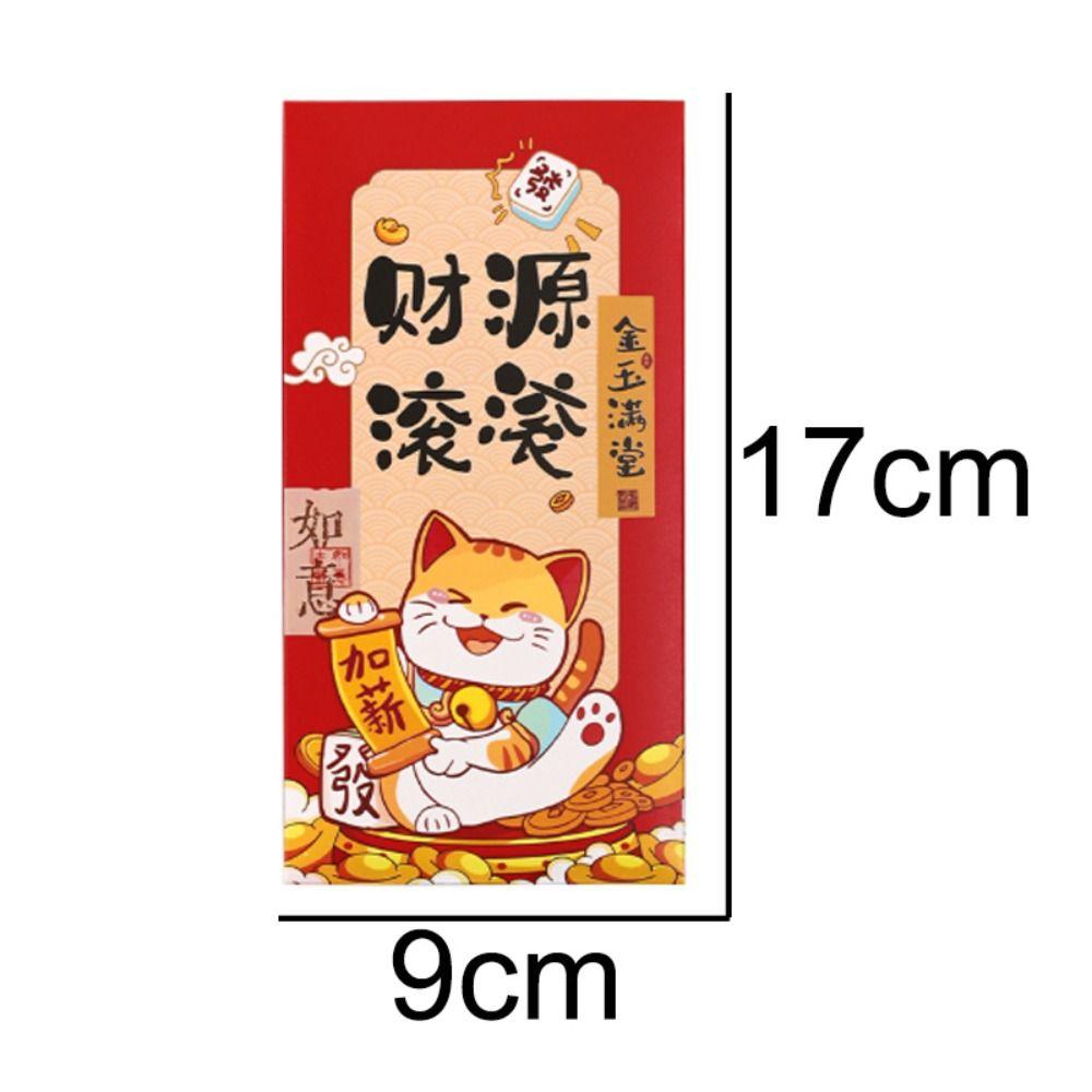6 STÜCK Vintage Glück Geldumschläge Rote Tasche Geldtasche Neujahr Roter Umschlag Chinesisches Neujahr