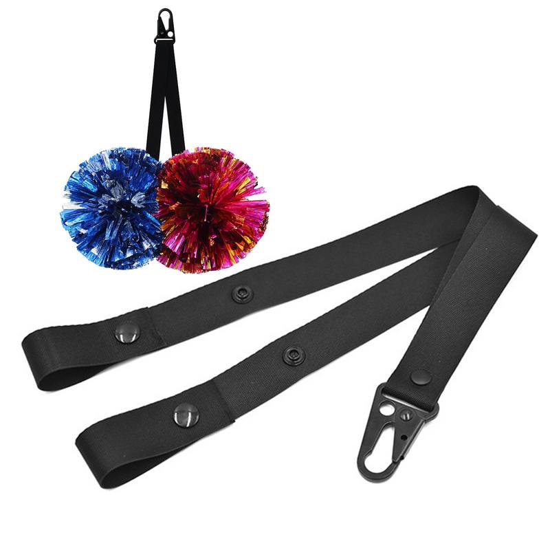 PomPom Holder For Backpack Cheer Nylon Cheer Bag Accessory Lightweight & Portable Pom Carrier For Cheerleading nero