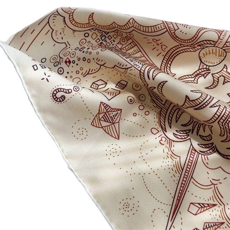 Premium 111 Silk 91cm Twill Silk Large Square Scarf Temperament Light Luxury Thin Silk Scarf Scarf Shawl Women