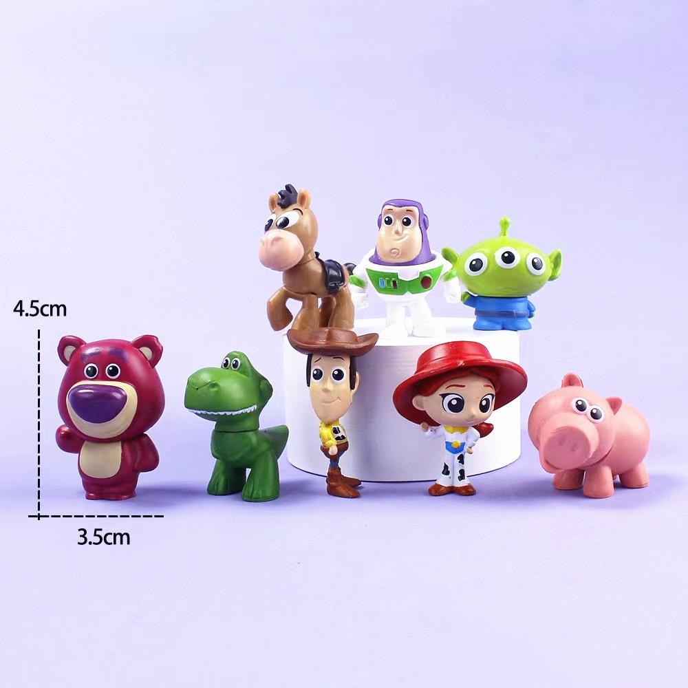 

8 Pcs Animation Toy Story Woody Buzz Lightyear Movable Doll Toy Q Version Collection Character Model Home Desktop Decoration Gift 8pcs