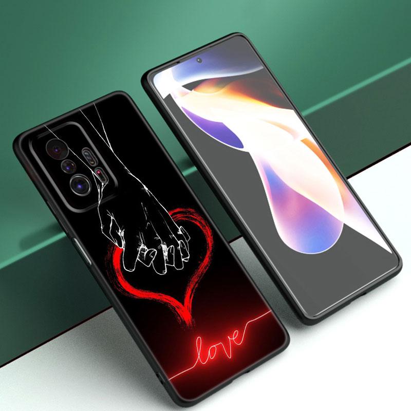 Funda de Teléfono Kpop Love On The Finger Para Xiaomi Mi A2 8 9 SE Note 10 10T 11 12 Lite 9T 11T 12S 12T Pro A3 6X 12X TPU Negra