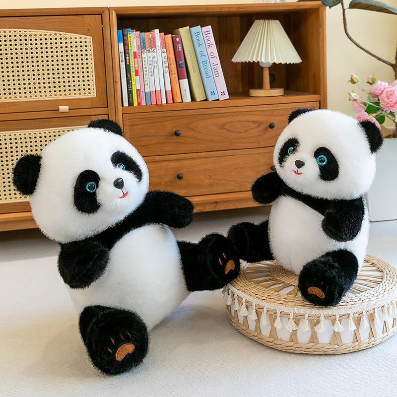 Cute Panda Yaya Plush Toy Children's Sleeping Pillow Zoo Souvenir Study Ornament Car Pillow