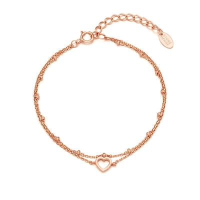 Silver Heart Bracelet Sc1763