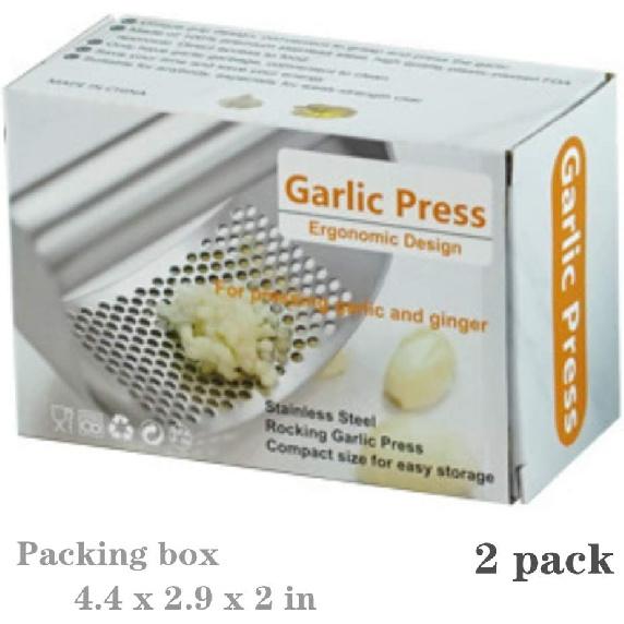 yunya Garlic Press Rocker,Arc Shape Design Garlic Crusher,Stainless Steel Garlic Press,Garlic Peeler Garlic Mincer,Garlic Chopper Press Rocker