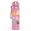 1PC Clothes Dress Doodle Sketch Print 750ml Color Plastic Sports Water Bottle Leakproof Flip Straw Lid Suitable for Sports Office Home Use