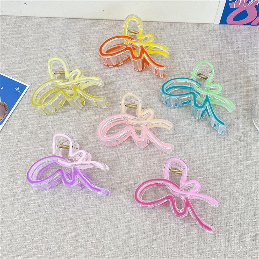 Sweet Gradient Hollow Butterfly Claw Clip Women  New Cute Temperament Pan Hair Shark Clip Girl Hair Accessories