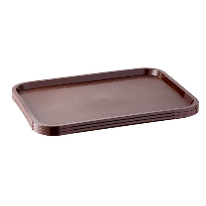 Plateau self et snack - Aps - Marron - 45 x 35.5 cm - Polypropylène - Rectangulaire
