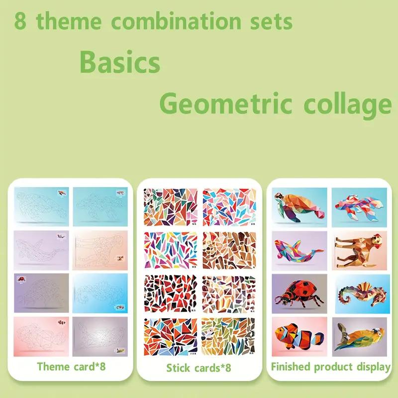 

8pcs 3D Geometric Sticker Puzzle Kit – DIY Art for Focus & Creativity | Holiday Gift, Party Favor, Christmas Craft