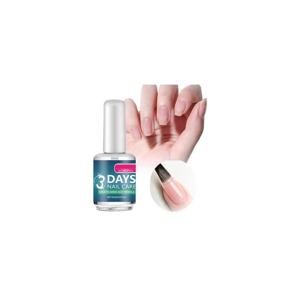 Nail Strengthener Polish, Keratin Nail Treatment for Thin Weak & Damaged Nails, Clear Nail Polish Solution Deep Moisturizer and Smoother Nail Care,