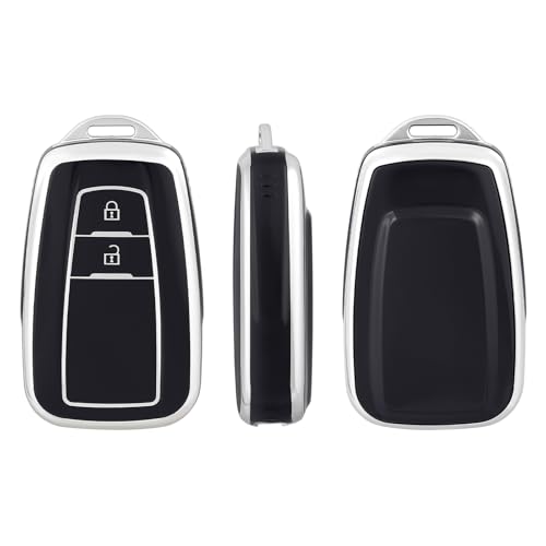 OFF WE GO Smart Key Case for Toyota, Suitable for Toyota Prius 50 Series C-HR New Corolla 2-Button Key Cover, TPU, Lightweight Toyota Remote Cont