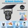 Solar-powered Charging Monitor, Wireless WIFI 4G Camera with Night Vision, High-definition Dual-lens Dual-view Home Security Camera.