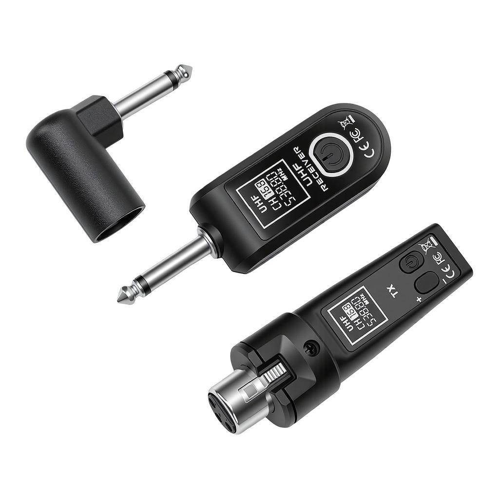 Wired to Wireless Microphone Transmitter Receiver Anti Interference Portable UHF Wireless Microphone System Transmitter