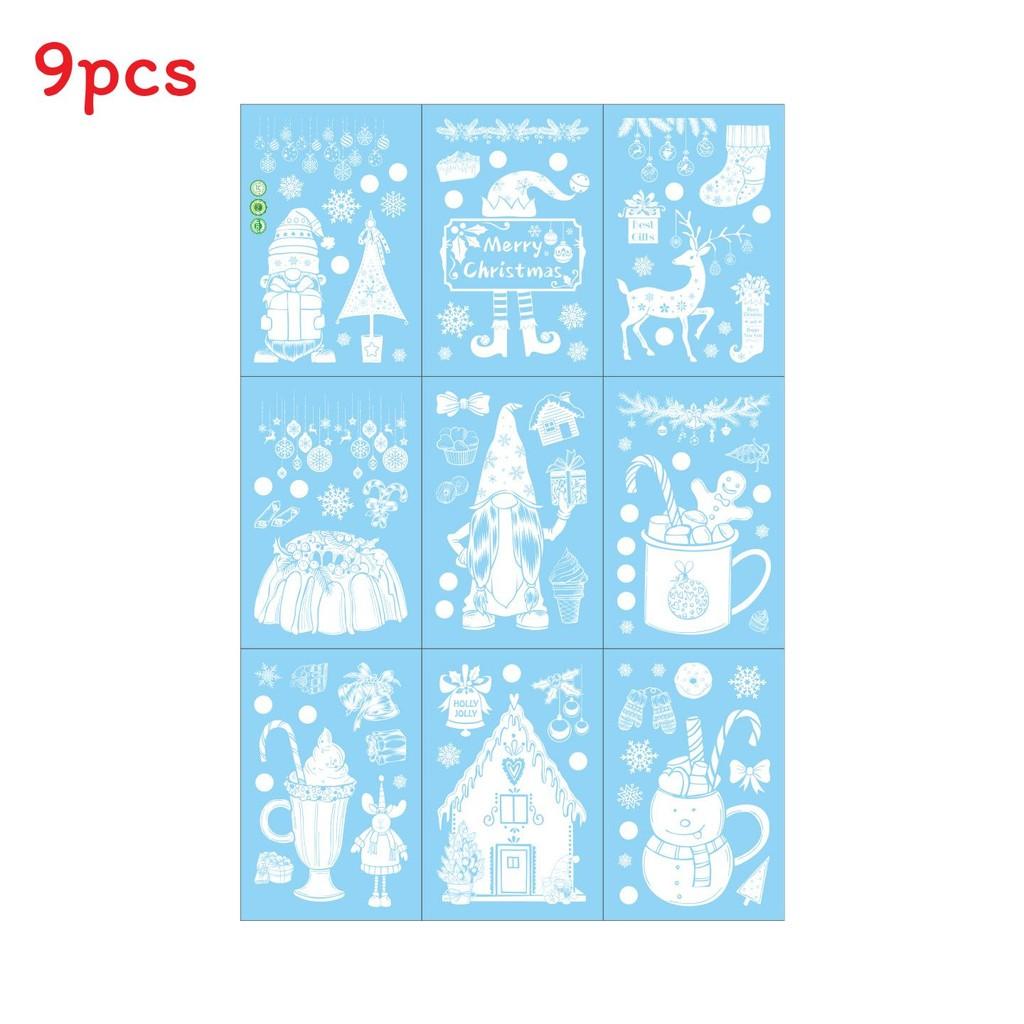 Snowflake Window Reindeer Sticker Static Pvc Glass Decals For Christmas Decor
