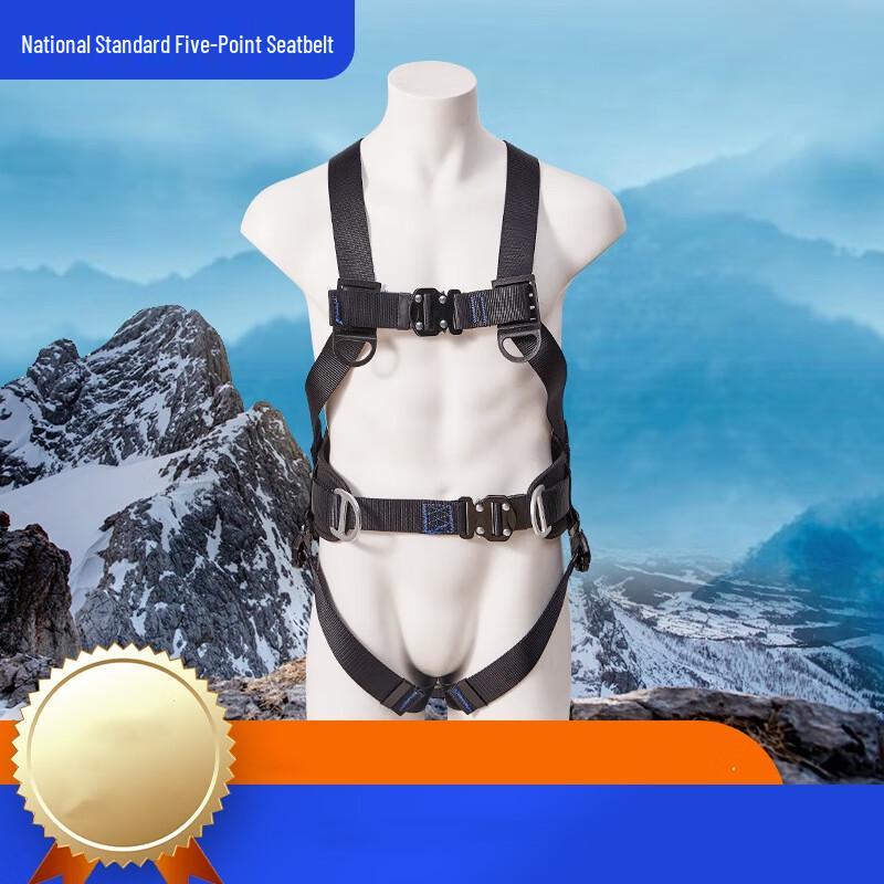 OLOMM Full-Body 5-Point Fall Protection Safety Harness 2m