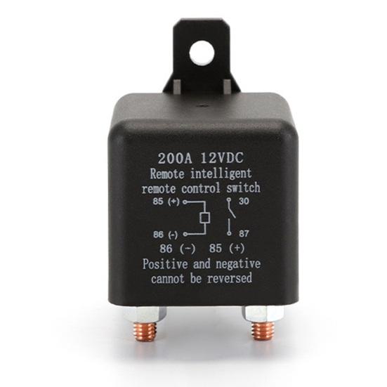 Automotive Relay Wireless Remote Control 200A 12V Battery Disconnect Switch with Waterproof Shell Copper Terminals