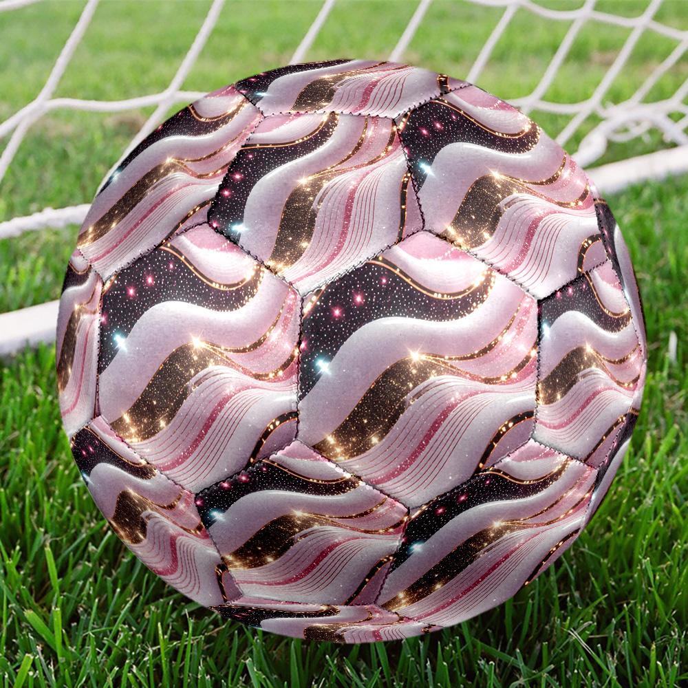 Heart Indoor Soccer Ball Colorful Machine Stitched PVC Size 5 Team Training Competition Ready Durable High-Bounce Cool Sports Gift