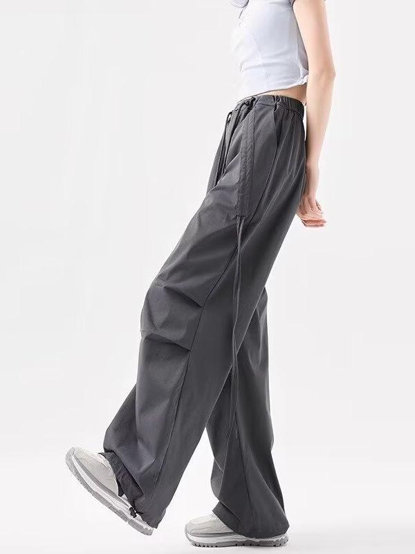 2026 Spring Women's Thin Paratrooper Wide-Leg Casual Quick-Dry Sports Pants