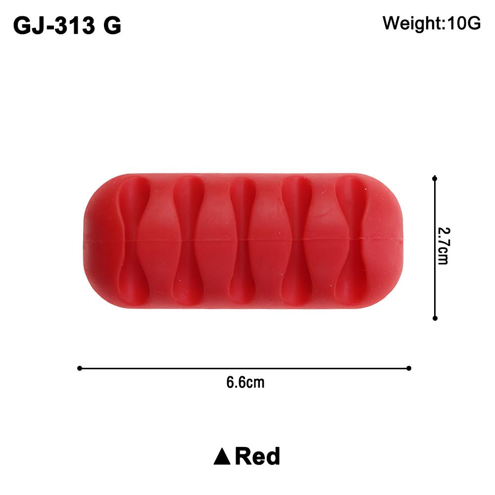 1PC 10G 7 Colour Silicone Wire Charger Lead Fixing Clips SUSB Cable Organizer Winder Desktop Tidy Holder for Mouse Headphone