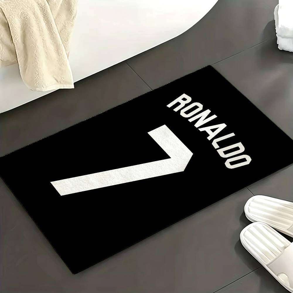 C-CR7 Football Ronaldo Floor Mat Soft Non Slip for Entry Door Bathroom Indoor Home Decorative Carpet