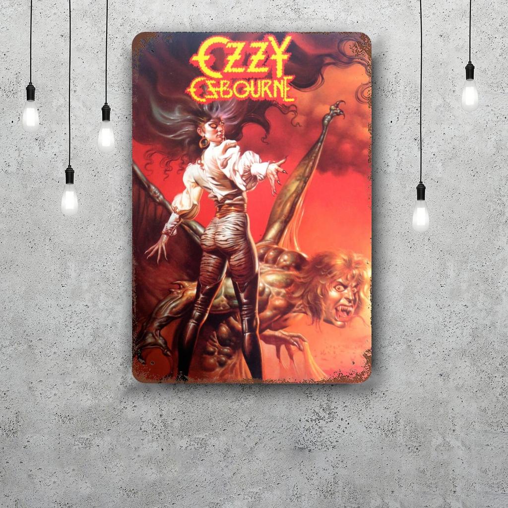 Ozzy osbourne Dekorationsposter Vintage Blechschild Metallschild Dekorative Plakette für Pub Bar Man Cave Club Wanddekoration