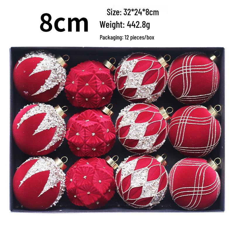 Exquisite Colored Diamond Christmas Ornament Ball Gift Set
