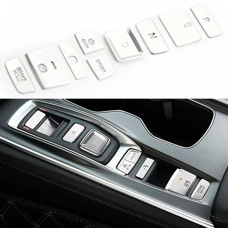 Add a Touch of Luxury to Your Car's Interior with Silver Gear Shift Box Panel Button Cover Trims for Accord 2018