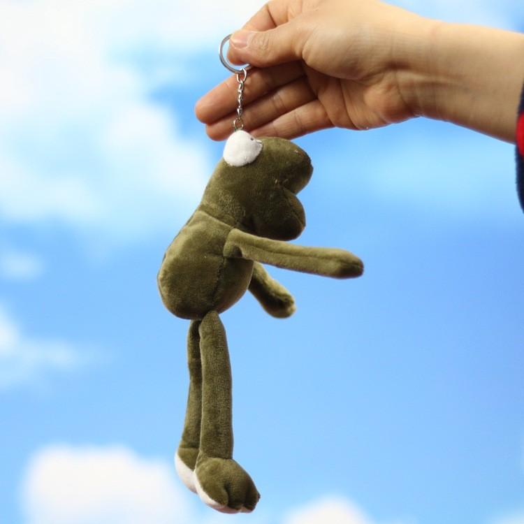Adorable Long Legged Frog Plush Toy Keychain Perfect For Bags And Backpacks