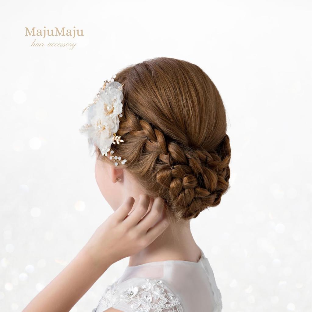 Hair Accessories Piano Recital Head Dress Girls Children Handmade Arrangement Hair Ornament [MajuMaju] (A) (PMA08)