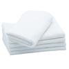 19-inch White Thin Face Towels, Set of 5, 200 Momme, Absorbent, Quick-Drying, 100% Cotton, 86cm Long, Perfect for Washing Your Face, Sauna, Gym, Sport