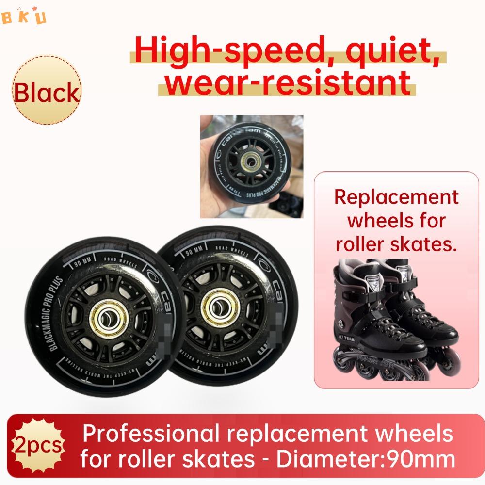 

90mm (3.5 ) Replacement Wheels: High Elastic, Quiet, Wear-Resistant – For Skates, Luggage, Kids Scooters