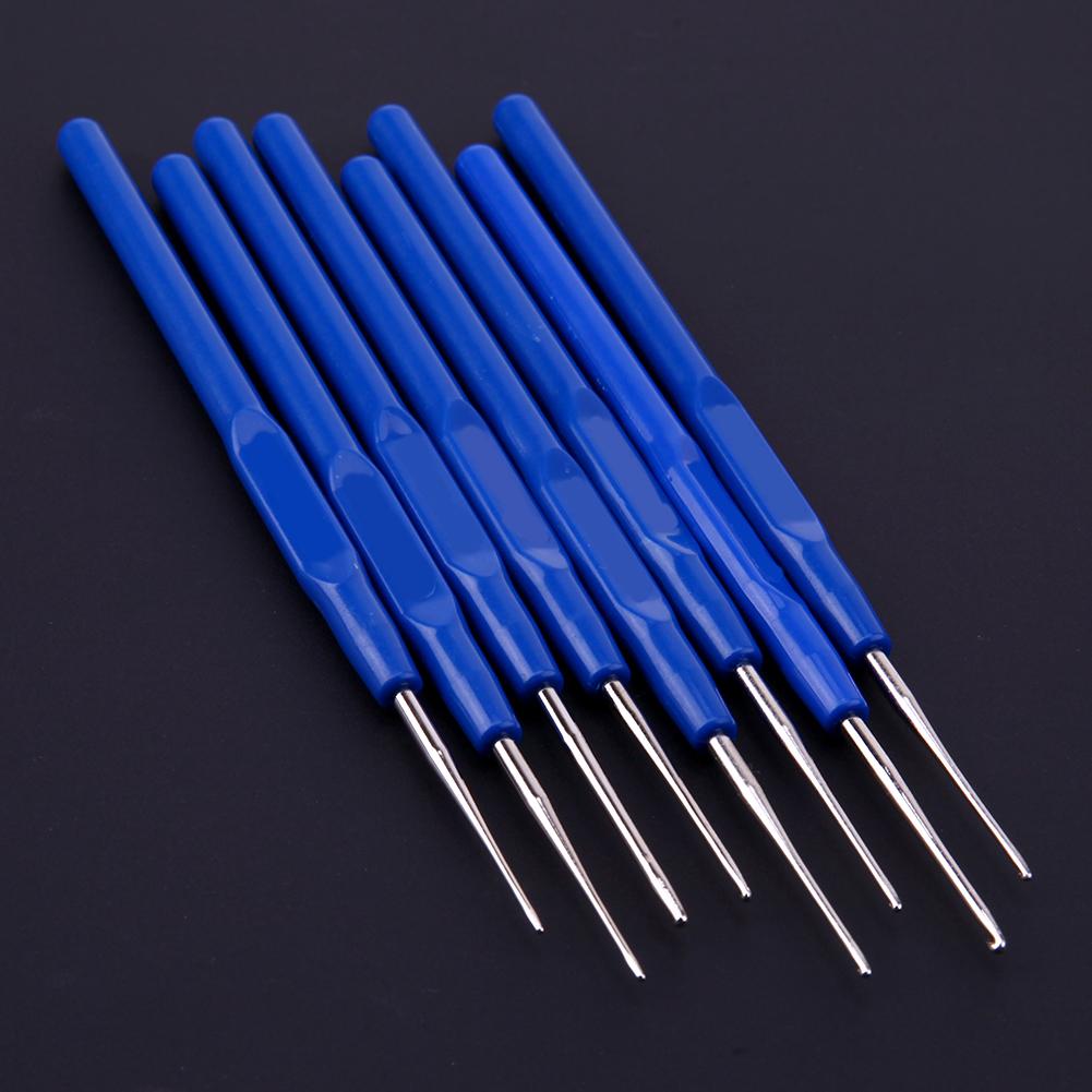 8Pcs Crochet Hooks Set 0.6-1.75mm Sewing Needles Tool Yarn Craft Knitting Needles Sweater Weave Sewing Tool