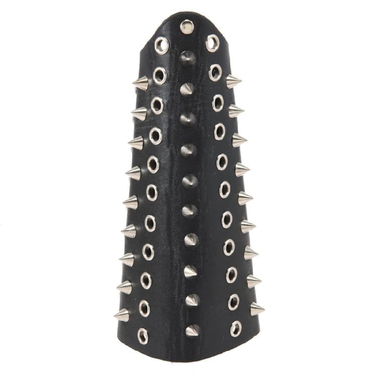 

Punk Rock Leather Arm Cuff Arm Bracers Reinforced Rivets Studded Knight Gauntlet For Stage Performances Cosplay Costume 1