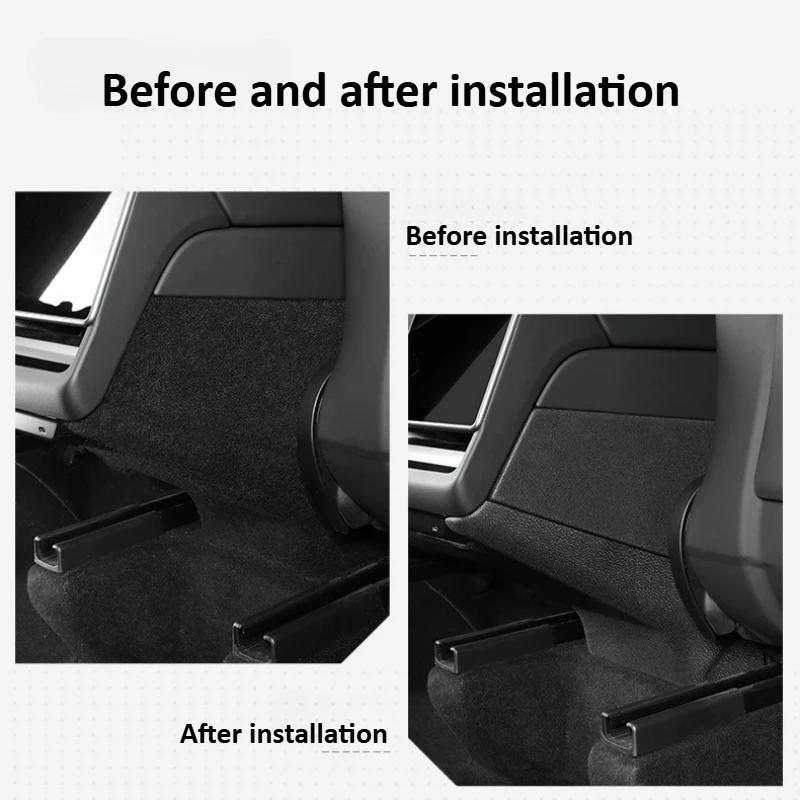 For Tesla Model Y Launch/Juniper 2025 Center Control Side Defense Kick Mat TPE Rear Air Outlet Protection Pad Car Accessories