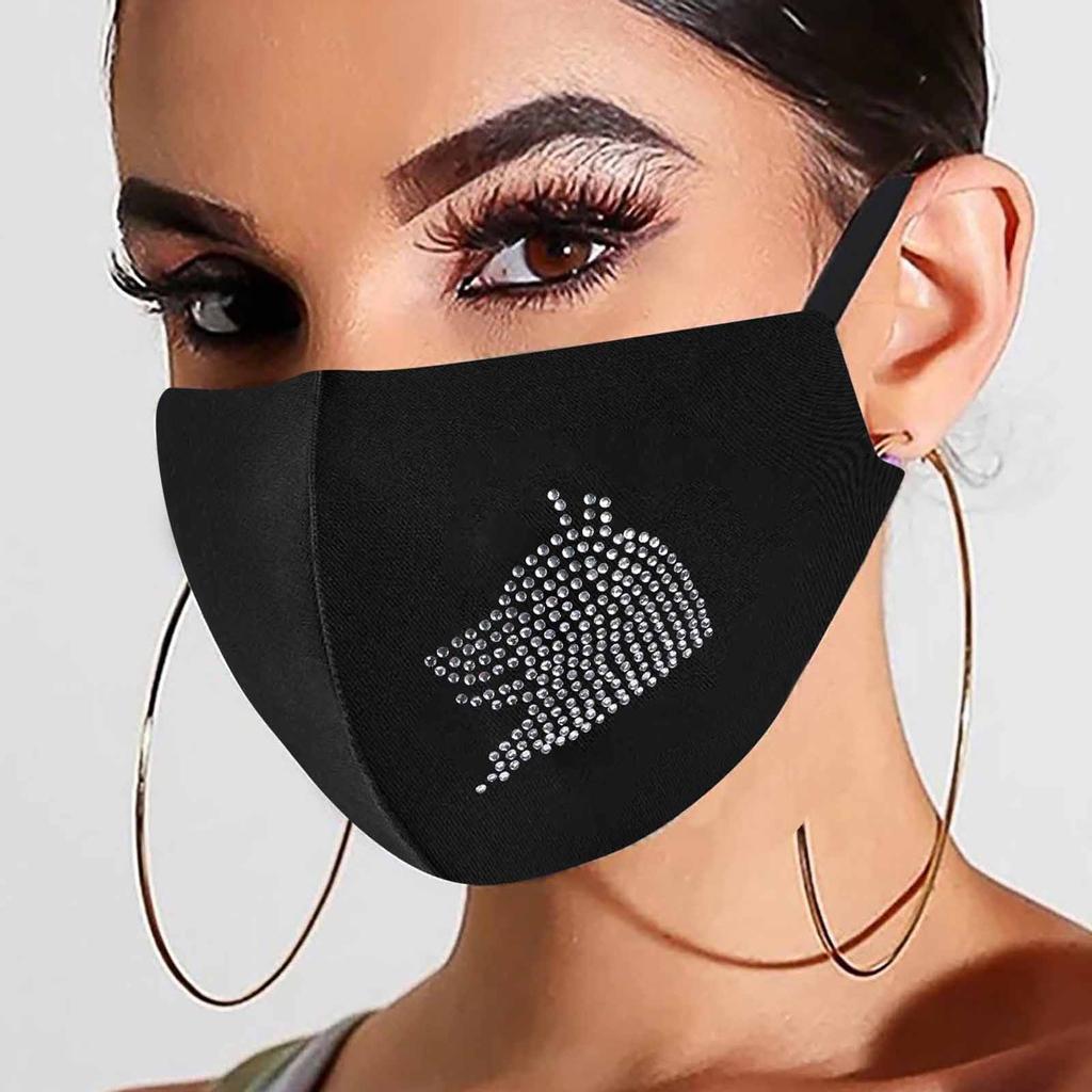 1PC dámská módní maska ​​s horkým diamantem