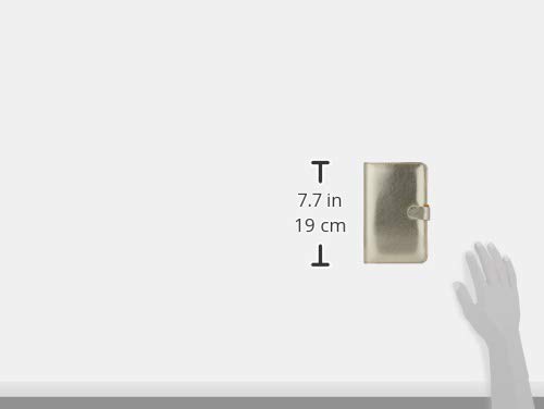 Filofax Saffiano System Planner Compact Gold 022505 (Genuine Imported Product)