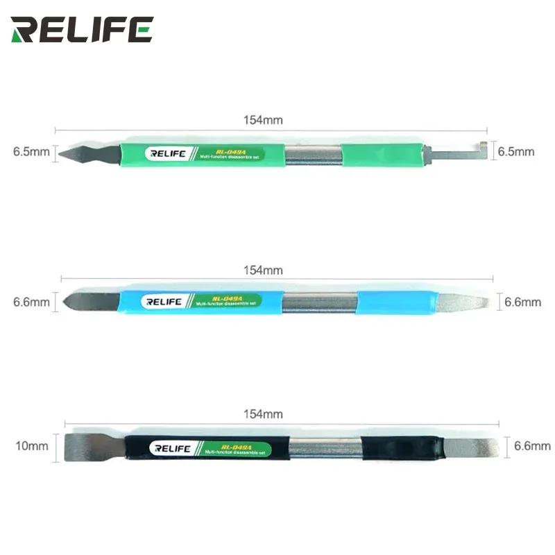 RELIFE RL-049A Double-headed Multi-function Prying Knife for Iphone Android Remove The Glass Back Cover Tin Scraping Knife Tools