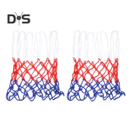 2 Pcs Basketball Net Replacement Thick Professional Basketball Net Heavy Duty Anti Whip Color Net Fits Standard Indoor or Outdoor Rims