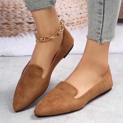 Spitze Zehen Atmungsaktiv Bequem Einfache Damen Schuhe Neu Lässig Mode Flache Schuhe mit flachem Ausschnitt Leicht